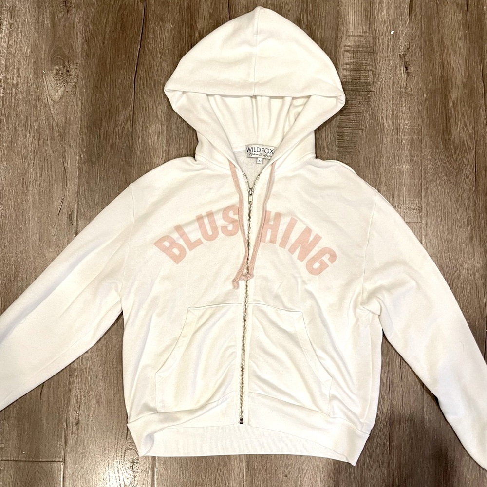 WILDFOX | Blushing Bride Zip Up Sweatshirt | M